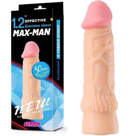 Max-Man No:5 Kaln Damarl Et Dokusunda Realistik 3 cm Uzatmal Penis Klf C-YN0051