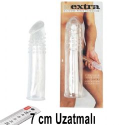 Lidl Extra Seffaf Tirtikli Uyarici Yzeyli 7 cm Uzatmali Penis Kilifi AL-3016