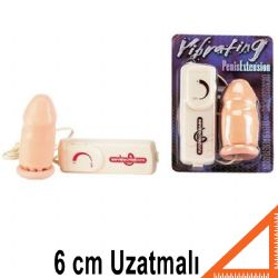Vibrating Penis Extension Ten Rengi Titreimli 6 cm Uzatmal Prezervatif AL-41-1720-03