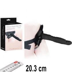 Strap-on Ripple Dildo Vibe Siyah Renk 20.3 cm Boy 7 Mod Titreimli Et Dokulu Silikondan Protez Penis AL-92008