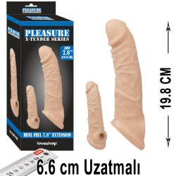 Pleasure X-Tender 19.8 cm Boy 6.6 cm Uzatmal Realistik Et Dokulu Penis Klf AL-LS-214