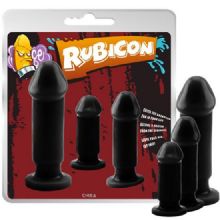 Rubicon 3 Farkl Boy ve Kalnlkta Siyah Anal Tka Seti C-CH3055
