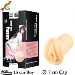 3D Super-Real Pussy Pink 15 cm Boy 7 cm ap Realistik Suni Vajina C-X8001