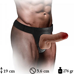 Xman Dildo 19 cm Boy 3.6 cm ap Bklebilir Belden Balamal Protez Penis C-YN7250
