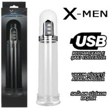 X-Men Usb Sarjli Elektronik Valfli Otomatik Penis Pompasi C-1400R