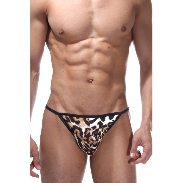 Leopar Desenli Arkasi Ip String Erotik Erkek amasiri ART-15090