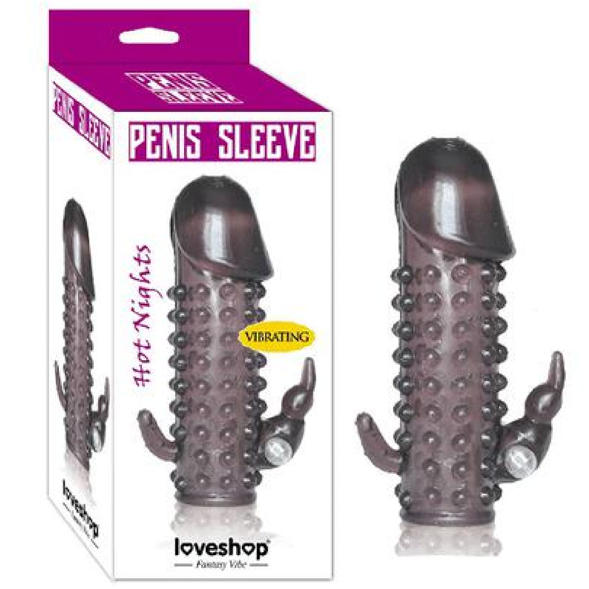 Hot Nights Penis Sleeve Tiresimli Anal Uyaricili ve Klitoris Uyarici ikintili Penis Kilifi AL-0062C