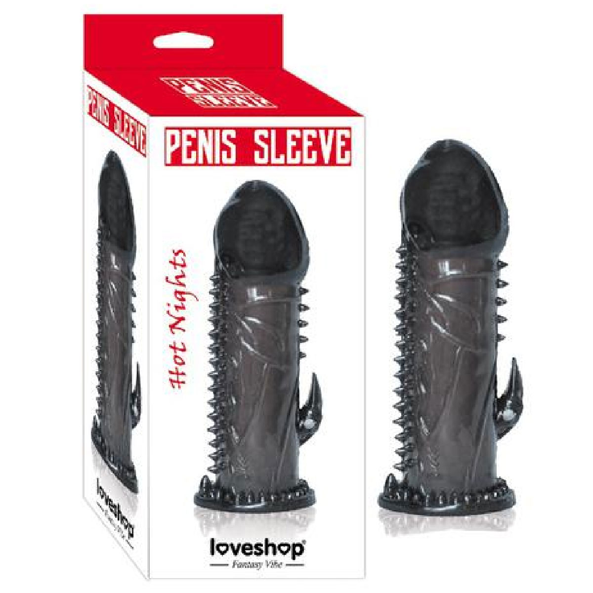Hot Nights Penis Sleeve Tiresimli Klityoris Uyarici ikintili Penis Kilifi AL-0062D