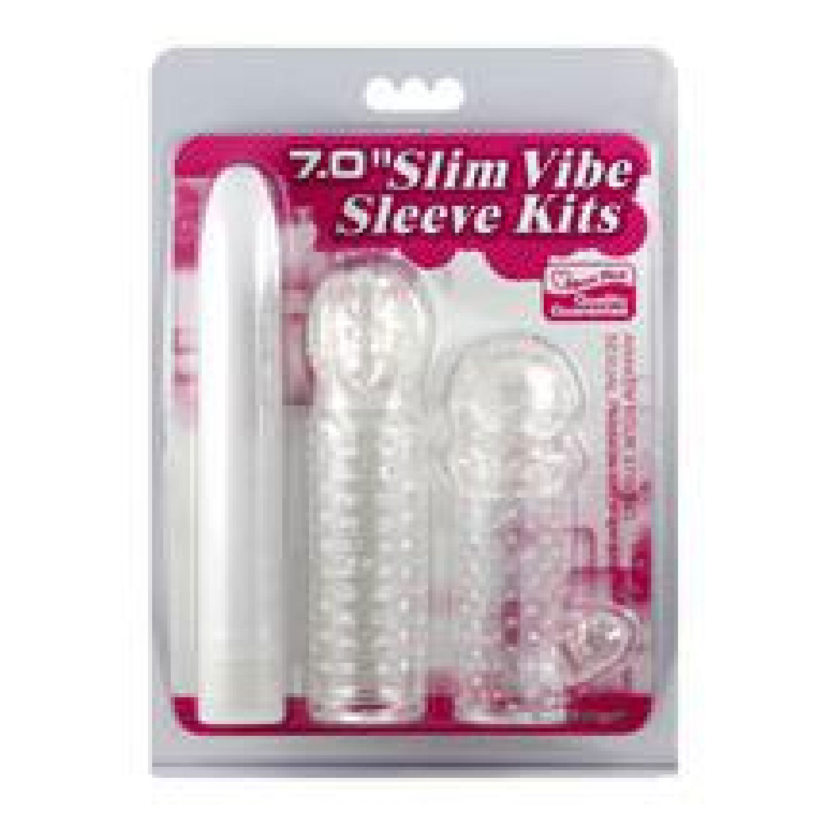 Slim Vibe Sleeve Kits 2 Yumuak Silikon Klf ve 17.78 cm Boy Vibratrl Seks Seti AL-3-6203-1