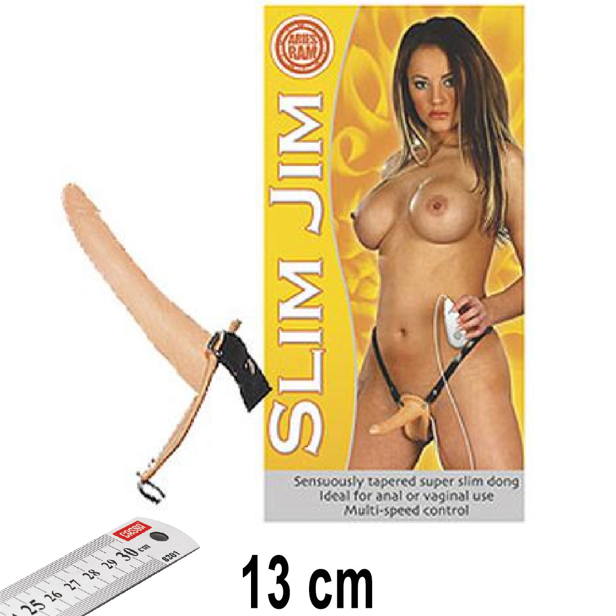 Slim Jim Strapon Ten Rengi 13 cm Boy Titreşimli Protez Penis AL-3701-02