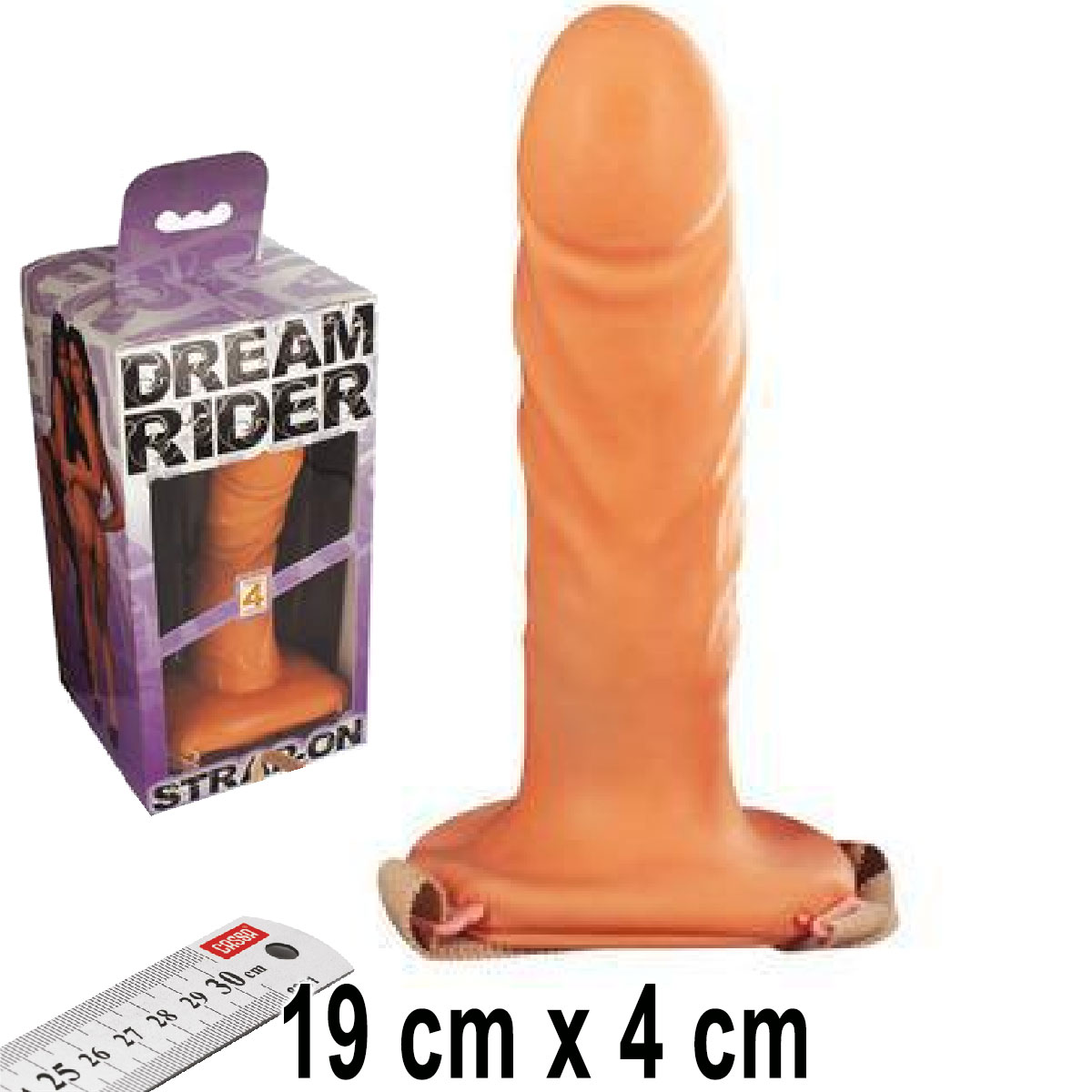 Dream Reader Strap-On 19 cm Boy 4 cm ap Yumuak Latex i Bo Belden Balamal Protez Penis AL-41-0177