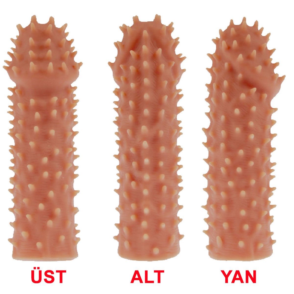Cock Sleeve Zevklendirici Hassas Yumusak Tirtikli Gvdeli Reaslitik Et Dokusunda Penis Kilifi AL-ES-007