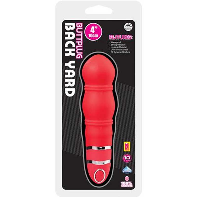 Kirmizi Isikli Su Geirmez Titresimli 10 cm Anal Vibratr C-1183K