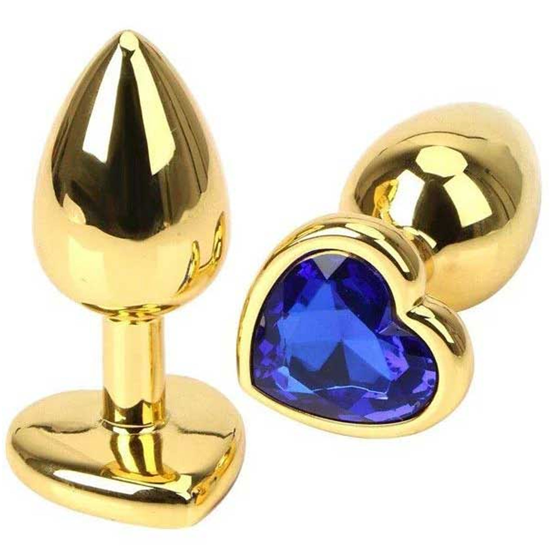 Kalp Mcevherli Altn Rengi Metal Anal Plug - Kk Boy C-401009