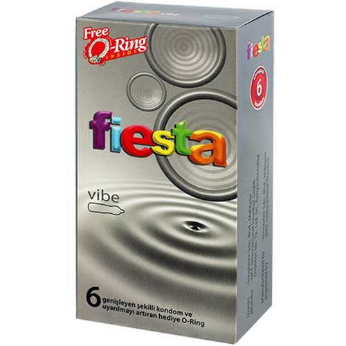 Fiesta Vibe - Titresimli Penis Yzg ve 6 li Prezervatif C-5027