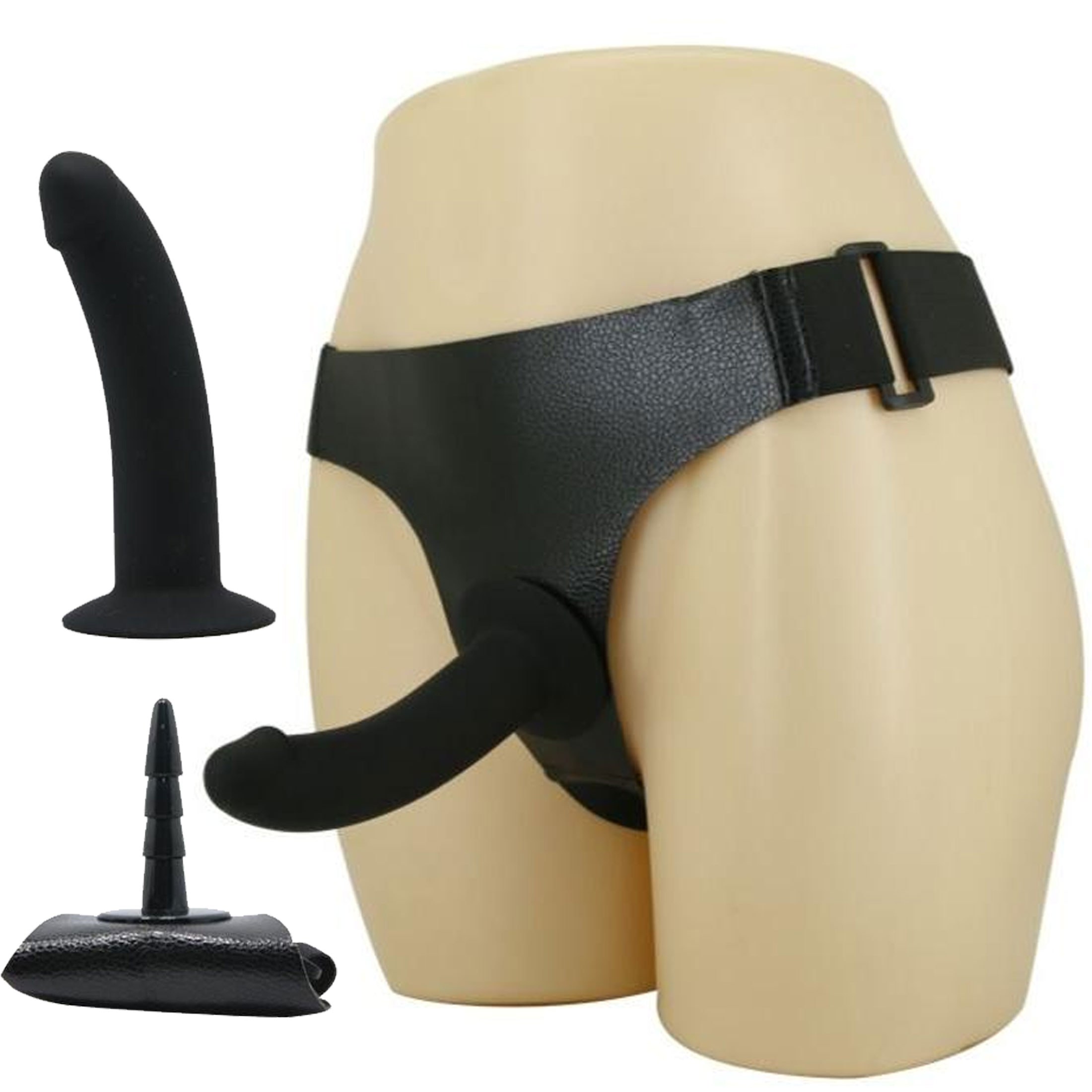15 cm Boy 3.2 cm ap Sklebilir Penisli Belden Baglamali Zenci Strapon C-7609