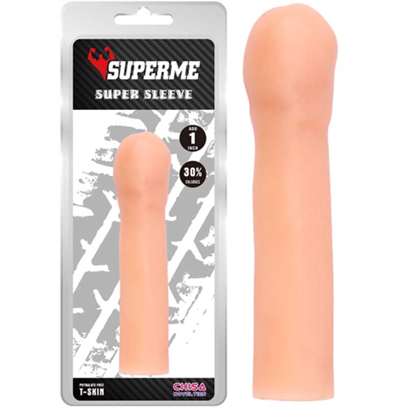 SuperMe 2.5 cm Uzatmali Ten Rengi Realistik Penis Kilifi C-CH0019