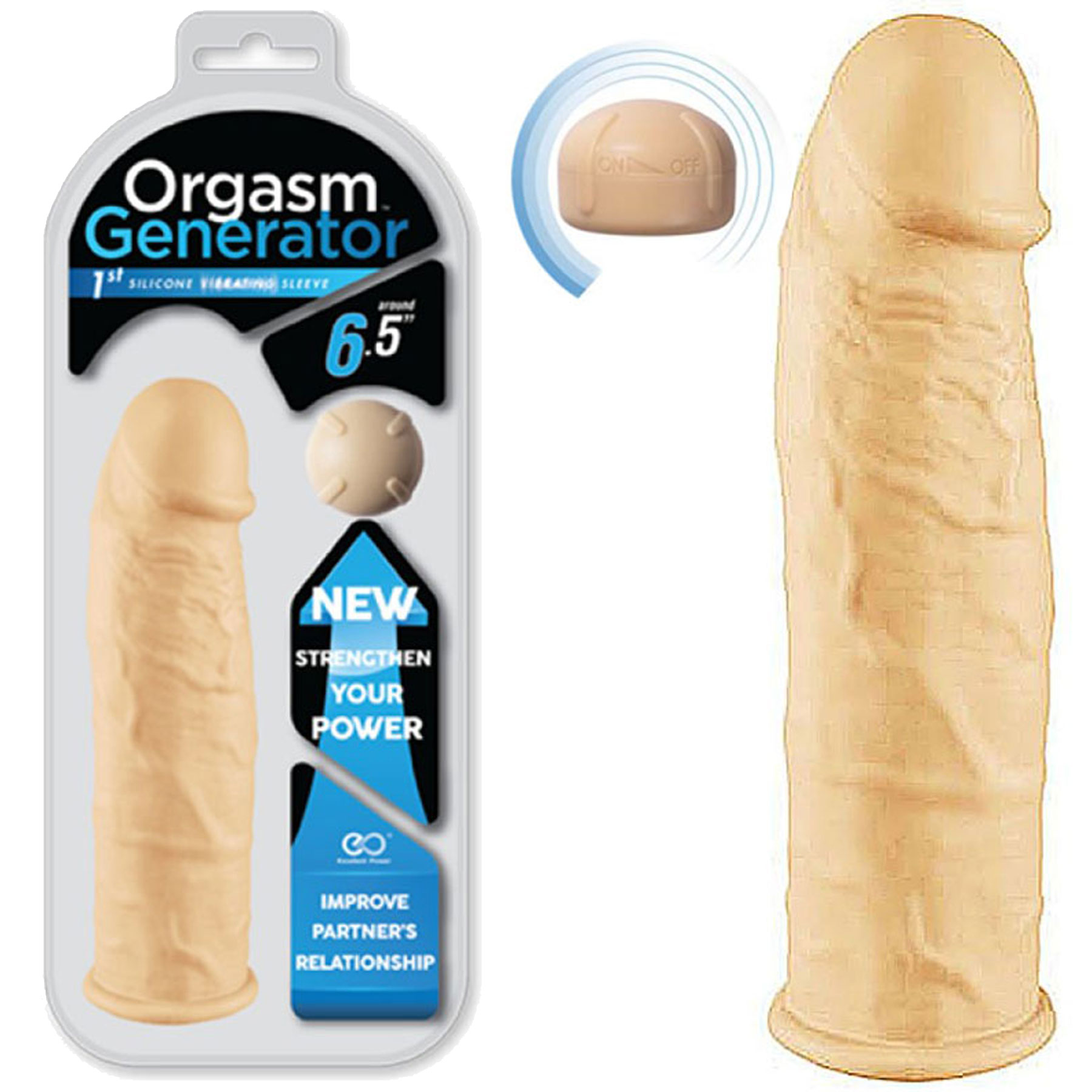 Orgasm Generator 16.5 cm Boy Titreşimli Penis Kılıfı C-N0072