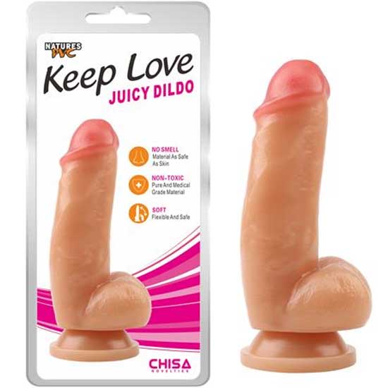 Juicy Dildo 18.5 cm boy 5 cm ap Kalinlik Et Dokulu Suni Penis C-CH7105