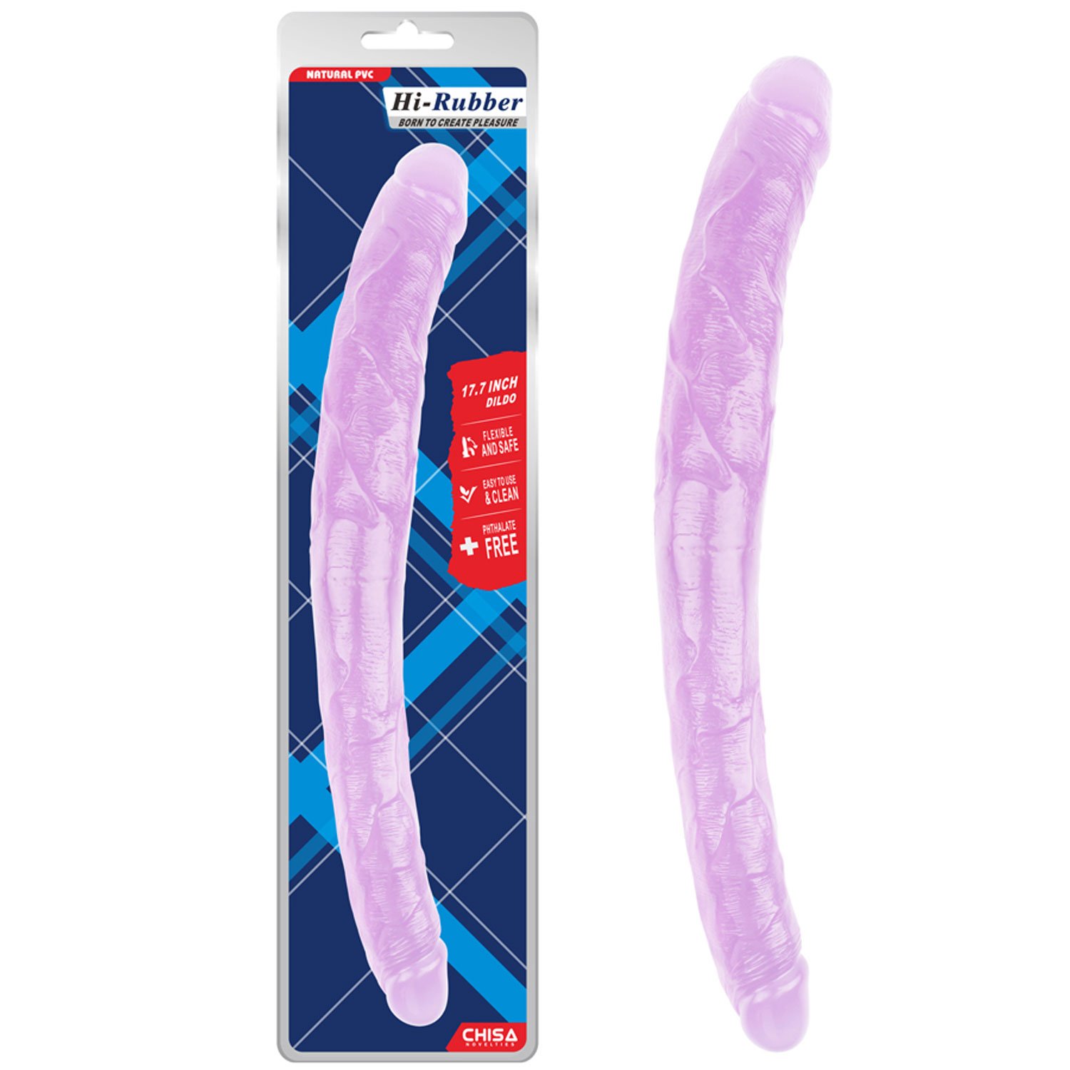 Hi-Rubber ift Tarafli Dildo 45 cm Boy 4.6 cm ap Jel Penis C-CH7308