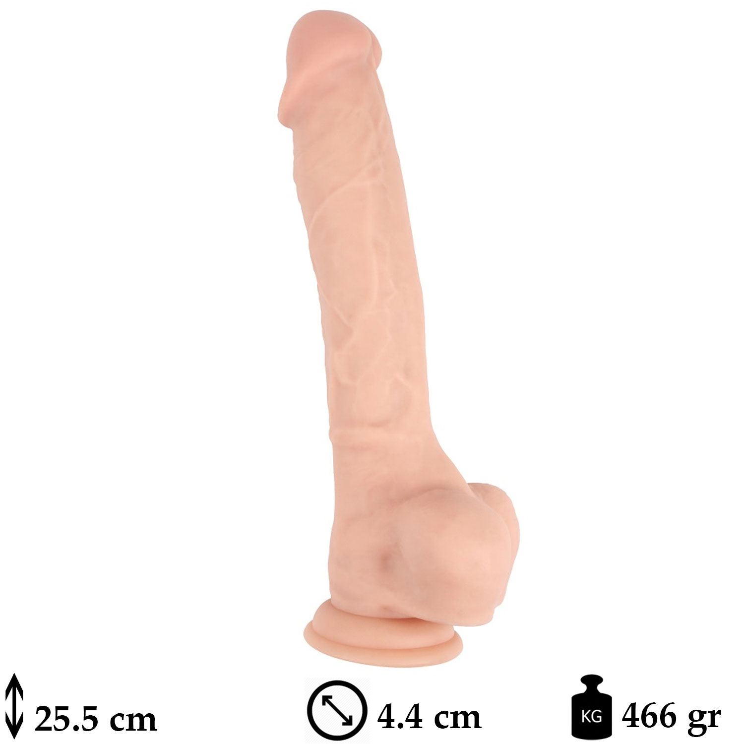 25.5 cm Boy 4.4 cm ap Ten Rengi Byk Kalin Realistik Dildo C-CH7313