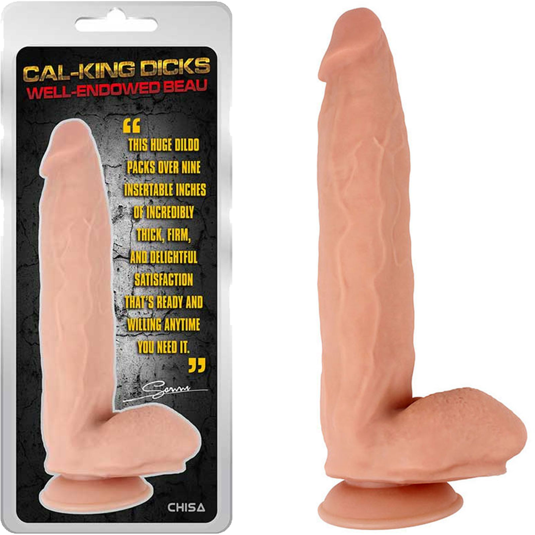 Cal-King Dicks 29.5 cm Büyük Kalın Çift Katmanlı Realistik Penis 5.4 cm Çap C-CH7314