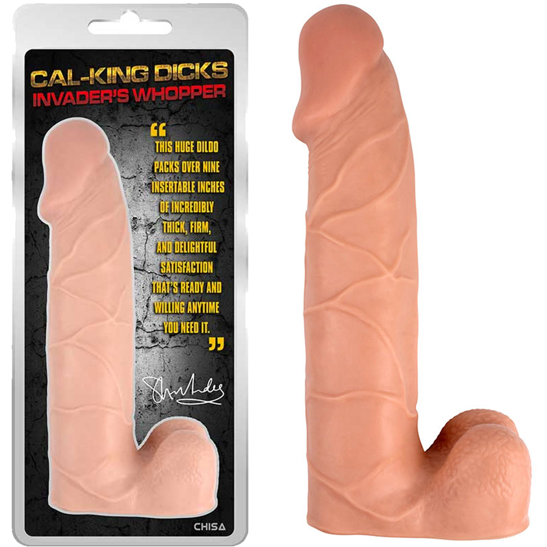 Cal-King Dicks 36.2 cm Byk Kaln ift Katmanl Realistik Penis 7.6 cm ap C-CH7315