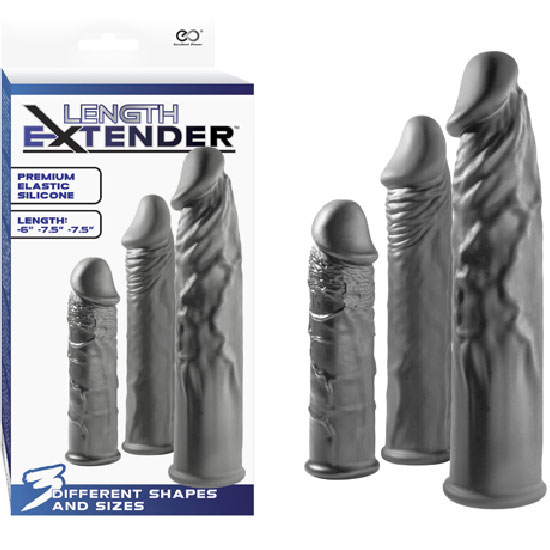 3 l Set Uzatmali Damarli Zenci Penis Kilifi - C-N0065G