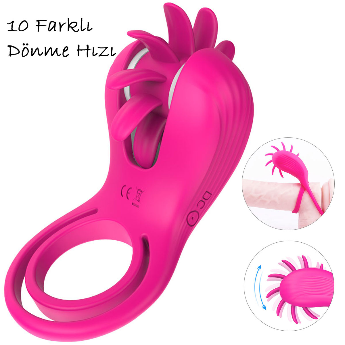 Wind Sihirli Dilli Dnen Sarjli Titresimli Penis Halkasi C-S7261