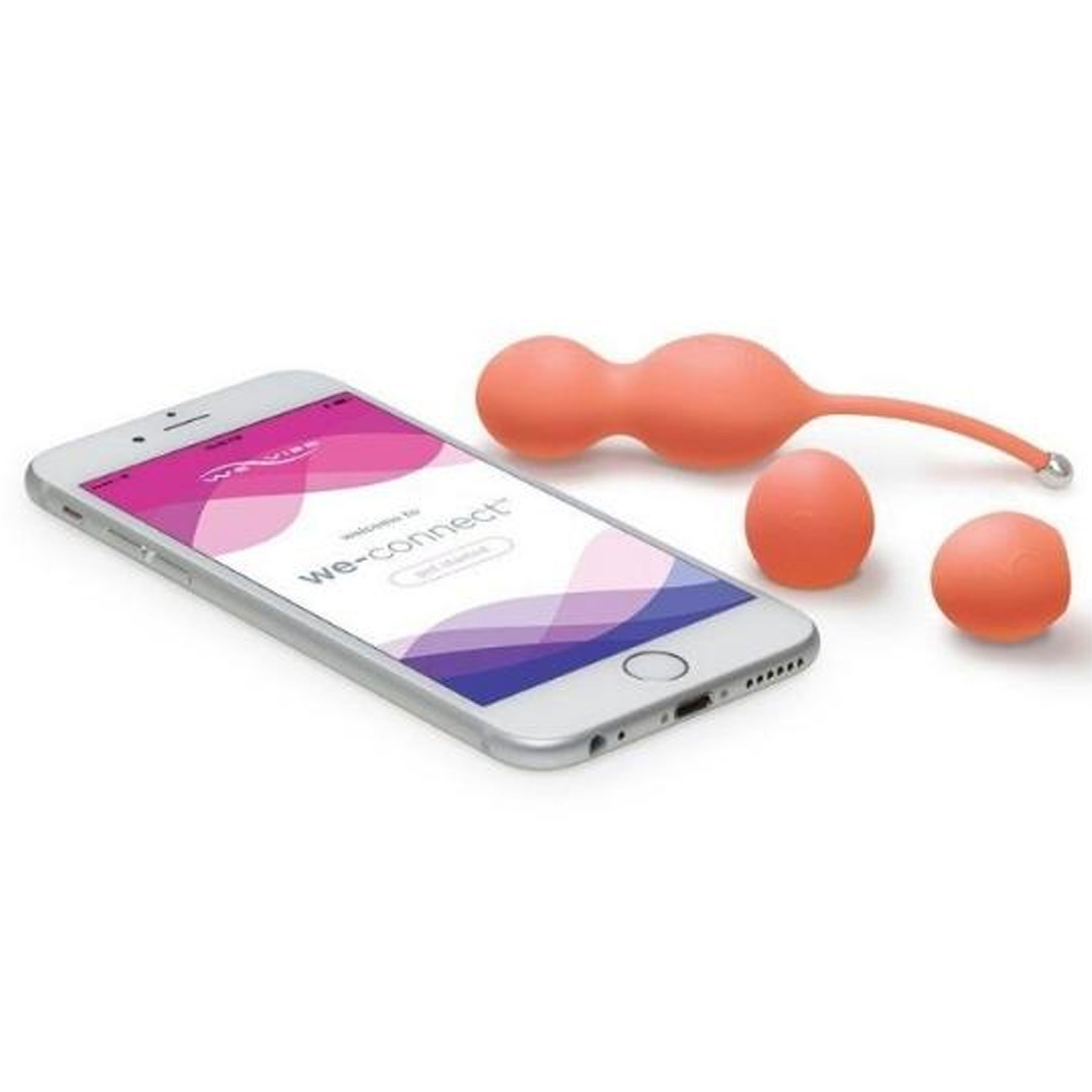Telefon Kontroll Bloom Coral - Titresimli Ikili Orgazm Topu C-W001