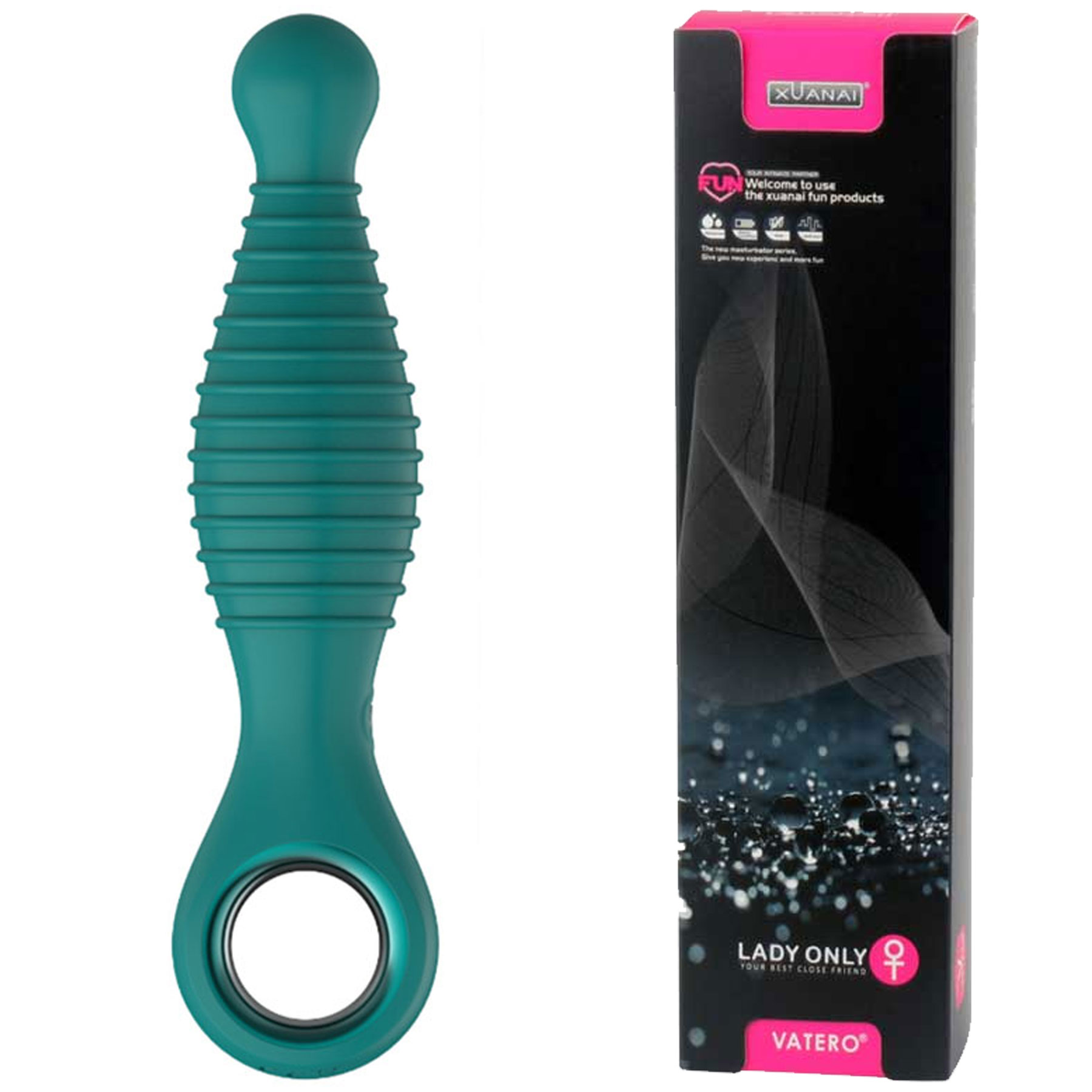 16 cm Boy x 4 cm ap Sarjli Tirtikli Anal Vibratr - Yesil | C-X7340