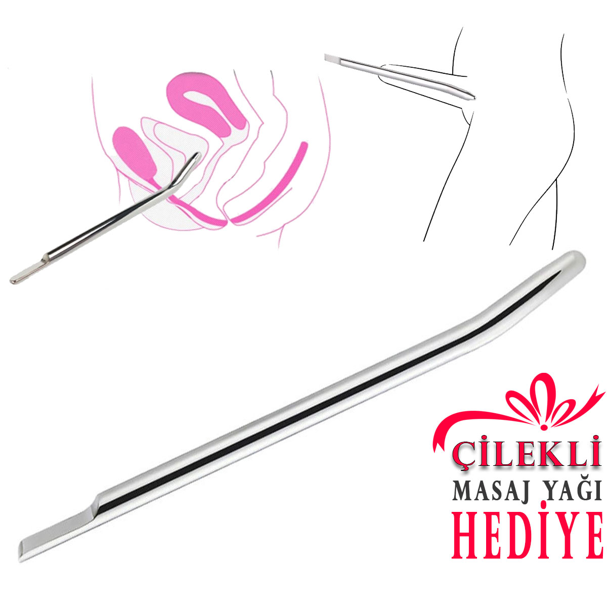 Paslanmaz elikten BDSM Penis ve Vajina ubugu C-YN3071