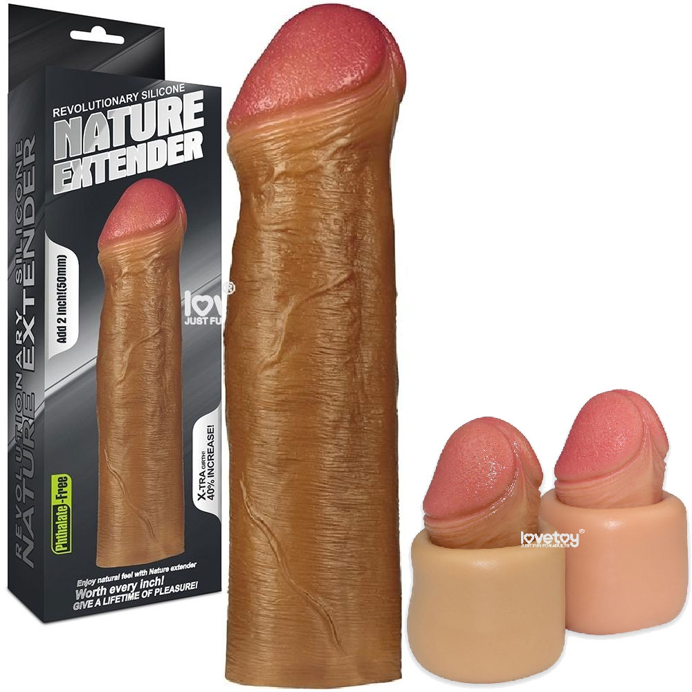 Penisi 5 cm Daha Uzun %40 Daha Kalin Gsteren 18 cm Boyunda Realistik Et Dokulu Penis Kilifi L-LV4213B