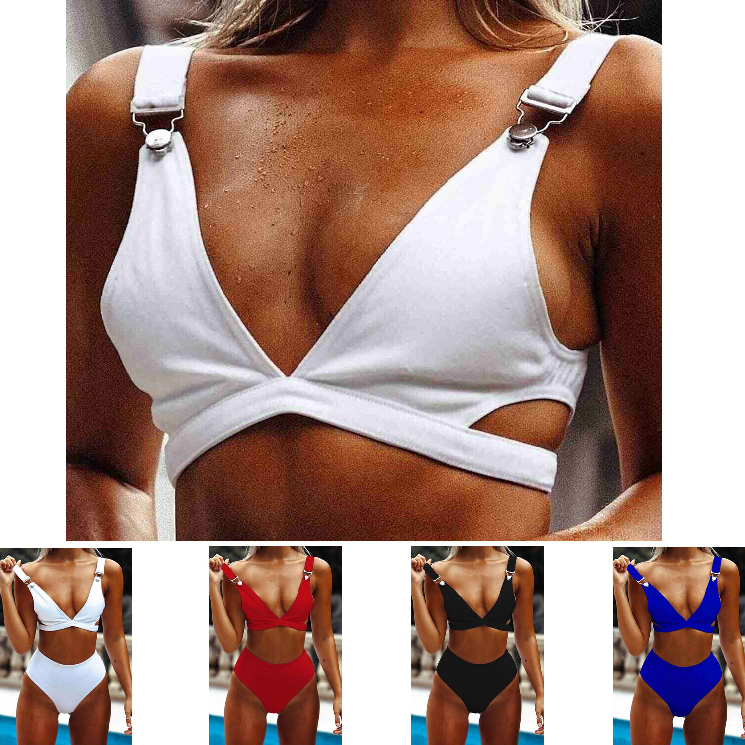 zel Tasarim Yksek Bel Bikini Takimi MS4138