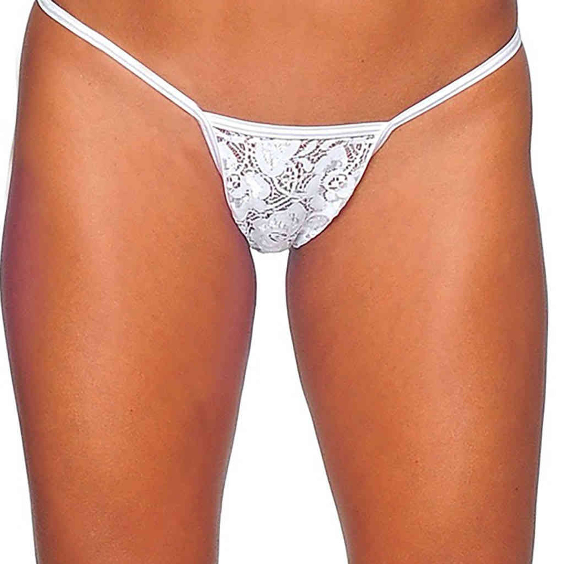 Kadin Beyaz Dantel String Klot MS7111-2