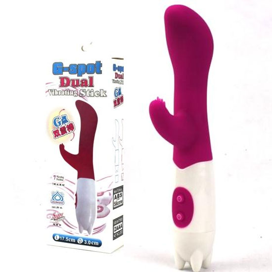 G-Spot Dual 17.5 cm Boy 3 cm ap G Noktasi Uyarici Titresimli Su Geirmez Vibratr C-084