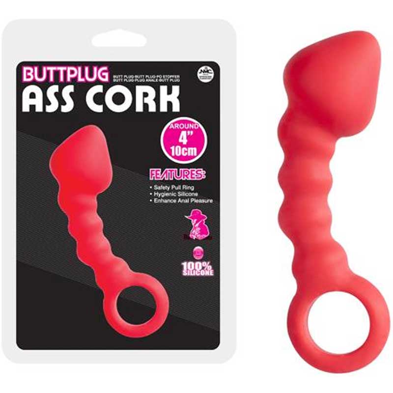 Ass Cork 10 cm Kirmizi Anal Vibratr C-1302