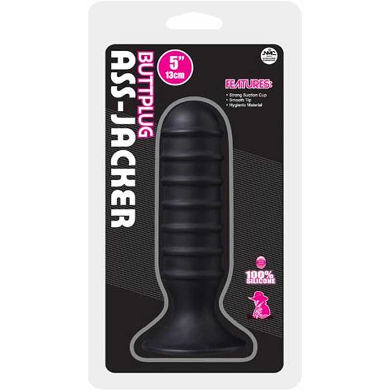 Ass Jacker Vantuzlu Siyah 13 cm Anal Plug C-1317S