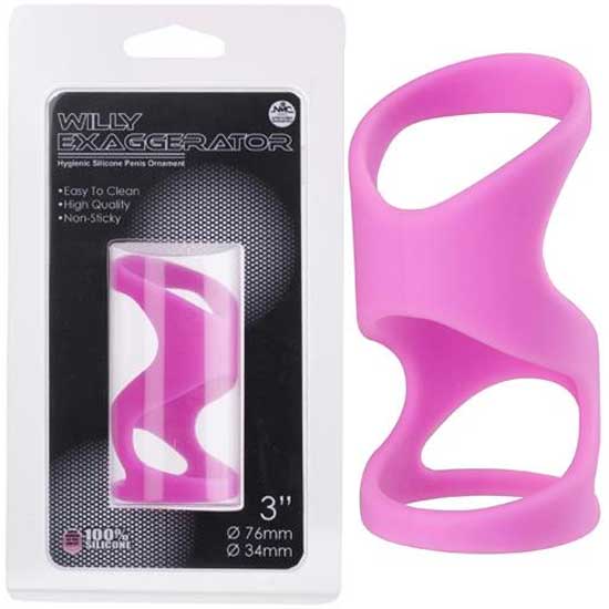 Willy Exaggerator 7.6 cm Boy 3.4 cm ap Penis Halkasi Pembe C-1330P