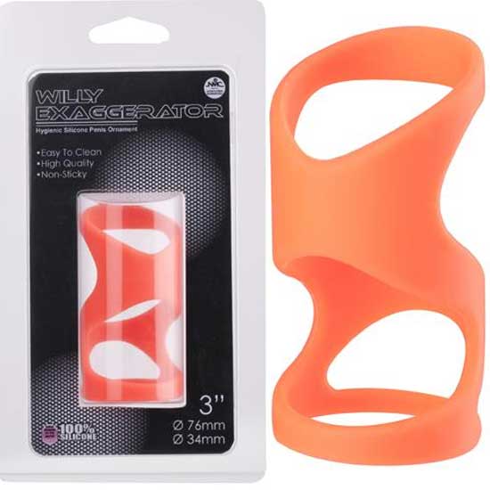 Willy Exaggerator 7.6 cm Boy 3.4 cm ap Penis Halkasi Turuncu C-1330PO