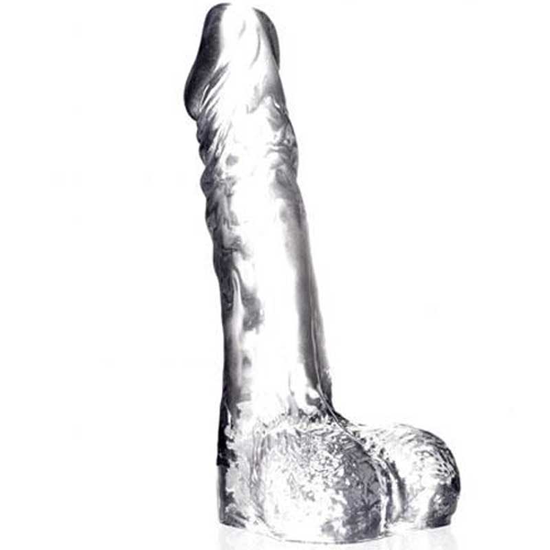 18 cm Seffaf Testisli Jel Dildo C-1347