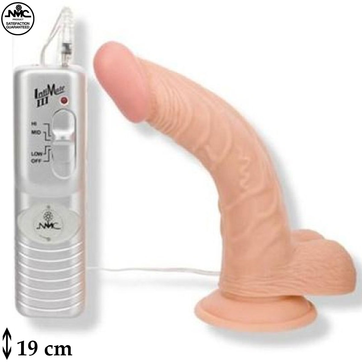 Curved Ecstacy 19 cm Boy Vantuzlu Titreimli Et Dokulu Eri Realistik Penis C-178V