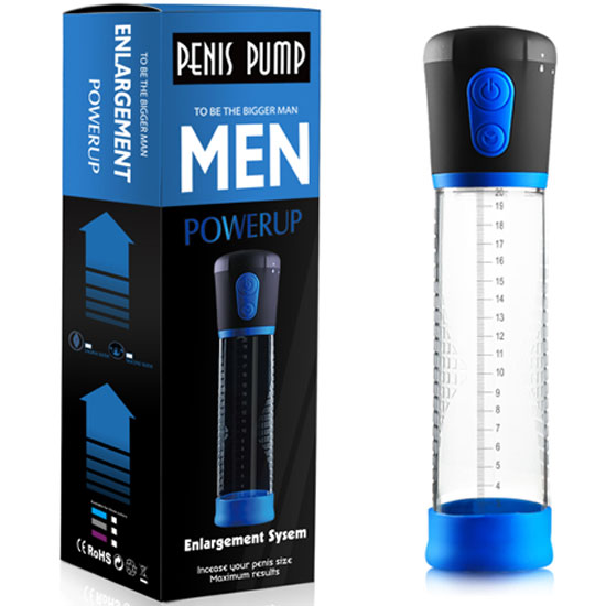 Men Powerup - 20 cm Boy 7 cm ap Fanuslu Pilli Otomatik Penis Pompas C-462