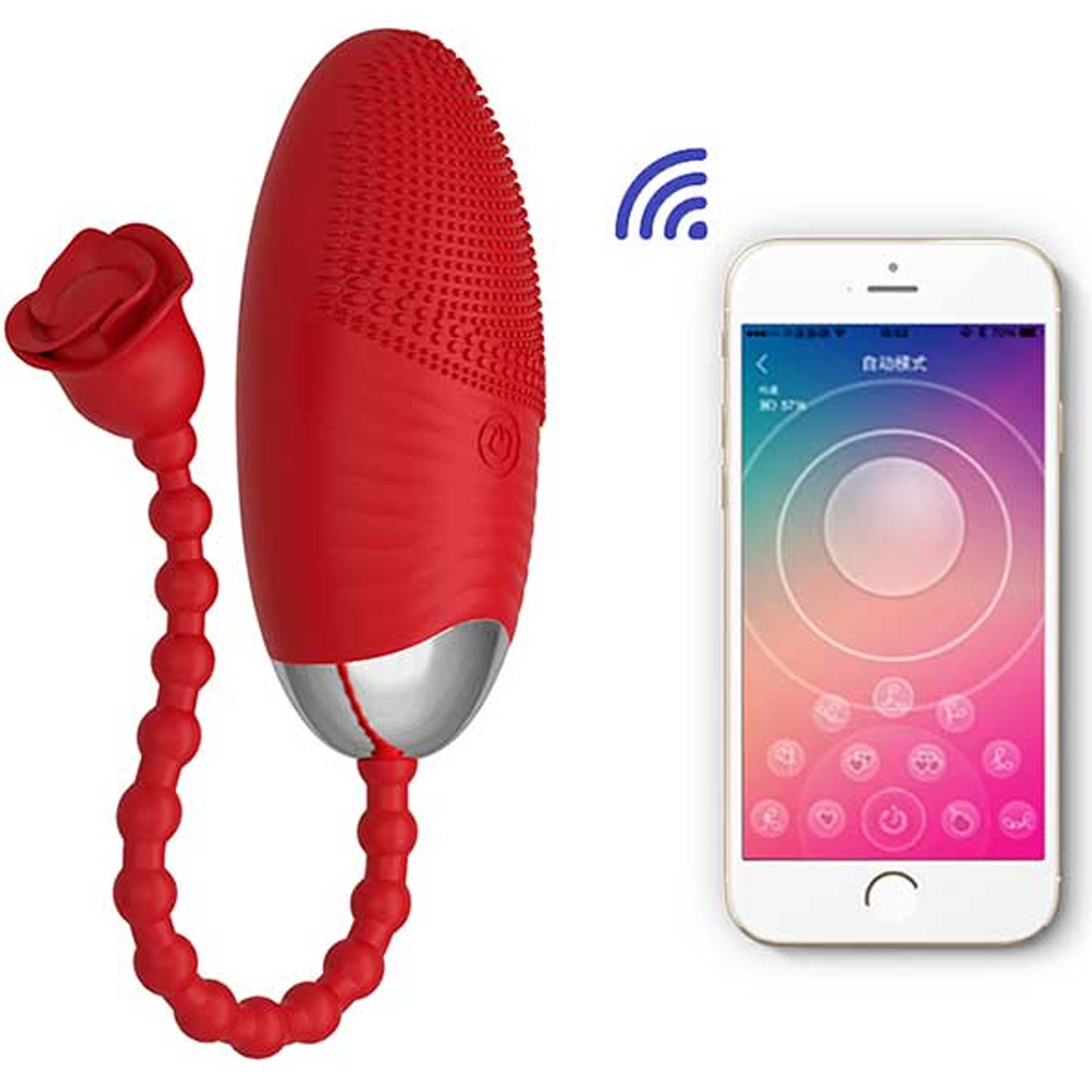 Telefon Kontroll Yumurta Vibrator - Kirmizi C-7362K
