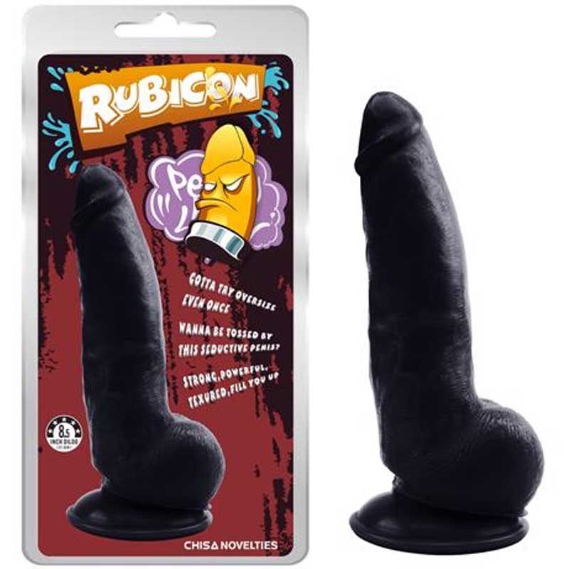 Rubicon 21.6 cm boy 5 cm ap Vantuzlu Realistik 21.6 cm Zenci Dildo C-CH7114