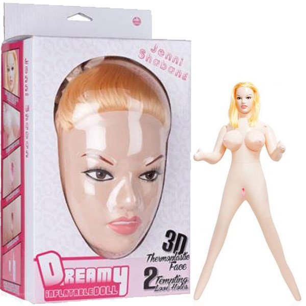 Jenny Shabane Sex Doll 3D Yüz Sarışın Uzun Saçlı Makyajlı Titreşimli 2 İşlevli Bakire Şişme Kadın C-N2008