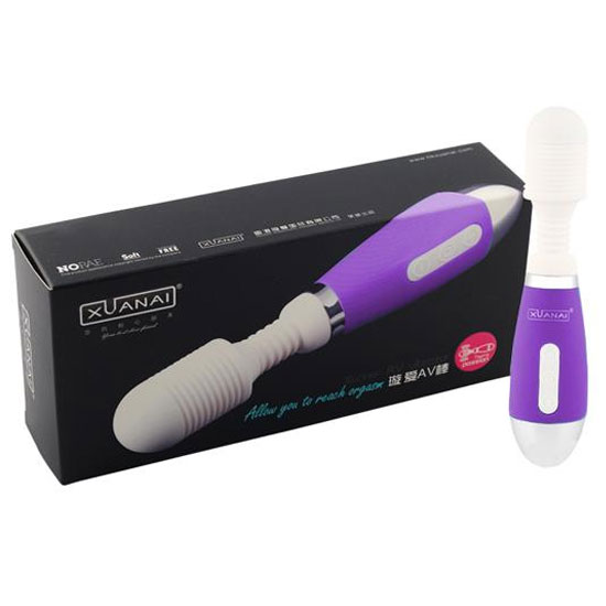 Av Magic 36 Ritimli Su Geirmez Bklebilir Orgazm Vibratr 17.6 cm Mor C-X0011