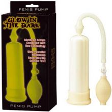 Glow İn The Dark Beyaz Penis Pompası L-310GW-BX