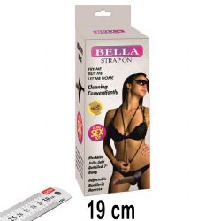 Bella Strapon 19 cm Boy 3 cm ap Uyarc Yzeyli Realistik Protez Penis AL-3027-1