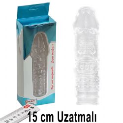 15 cm Boyunda Tirtikli Yzeyli Penis Sleeve AL-377-blue